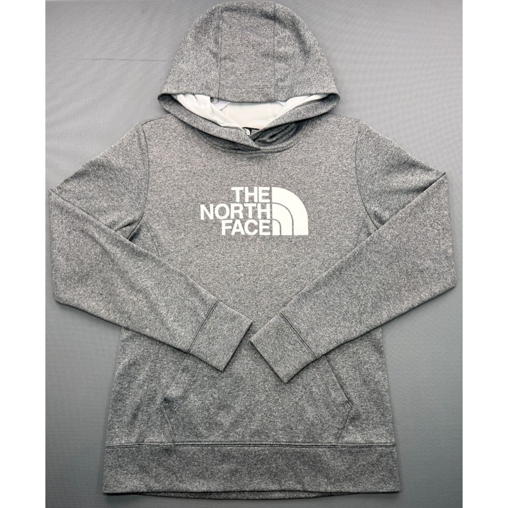 The North Face Half Dome Hoodie Heather Grey Pullover Fleece A6S1 Women's Medium